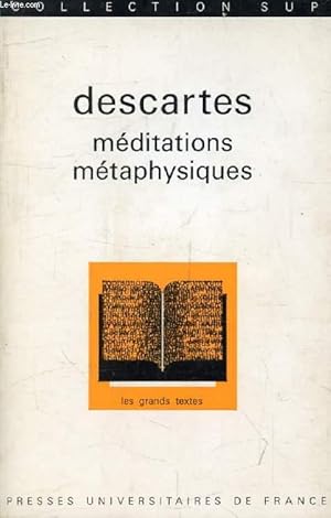 Seller image for DESCARTES, MEDITATIONS METAPHYSIQUES (Les Grands Textes) for sale by Le-Livre