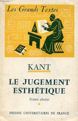 Seller image for KANT, LE JUGEMENT ESTHETIQUE (Les Grands Textes) for sale by Le-Livre