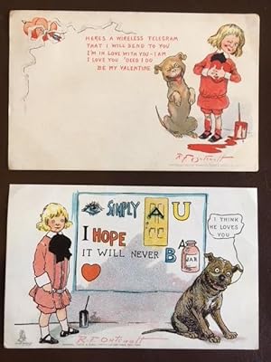 Valentine Post Cards--Set of 2