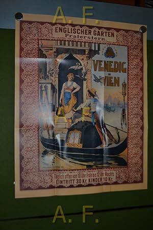 Venedig in Wien, 1895. Plakat für Gabor Steiners Vergnügungsetablissement im Prater. Frablithogra...