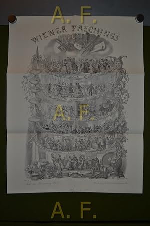 Wiener Faschingslust, Lithographie von J. Albrecht. Bildbeilage zur Wiener allgemeinen Theaterzei...