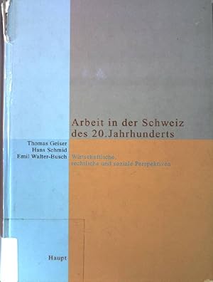 Seller image for Arbeit in der Schweiz des 20. Jahrhunderts : wirtschaftliche, rechtliche und soziale Perspektiven. for sale by books4less (Versandantiquariat Petra Gros GmbH & Co. KG)