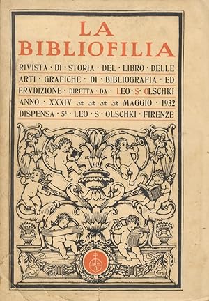 BIBLIOFILIA (LA). Rivista di storia del libro e delle arti grafiche, di bibliografia ed erudizion...
