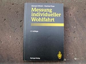 Imagen del vendedor de Messung individueller Wohlfahrt. Mit 53 Abbildungen. a la venta por Versandantiquariat Abendstunde