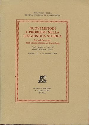 Bild des Verkufers fr Nuovi metodi e problemi nella linguistica storica zum Verkauf von Librodifaccia