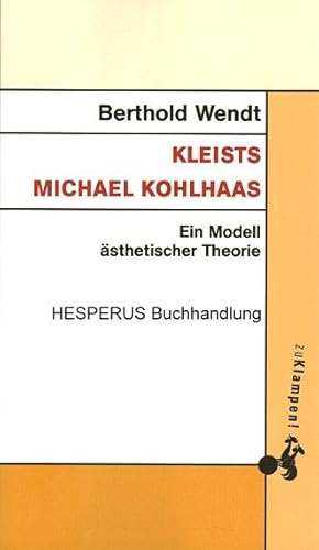 Bild des Verkufers fr Kleists Michael Kohlhaas zum Verkauf von HESPERUS Buchhandlung & Antiquariat