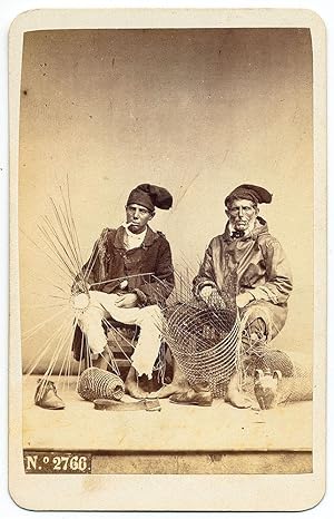 CDV Naples Two men Costume Traditional crafts Original photo Sommer 1870 S1097