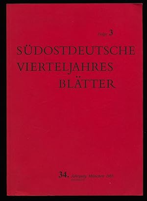 Bild des Verkufers fr Sdostdeutsche Vierteljahresbltter. 34. Jahrg. Folge 3 zum Verkauf von Antiquariat Peda