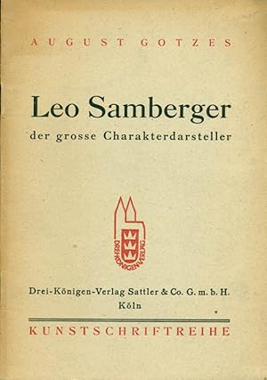 Immagine del venditore per Leo Samberger. Der grosse Charakterdarsteller. venduto da Online-Buchversand  Die Eule