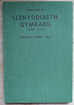 Seller image for Llenyddiaeth Gymraeg 1900-1945 (Cyfres Pobun Rhif VIII) for sale by Shore Books