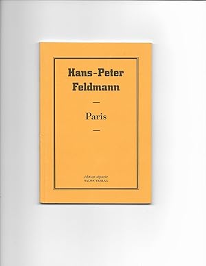 Imagen del vendedor de Paris: Hans-Peter Feldmann a la venta por Cream Petal Goods