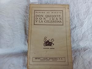 Imagen del vendedor de Don Quijote, don Juan y la Celestina. Ensayos en simpata a la venta por Librera "Franz Kafka" Mxico.