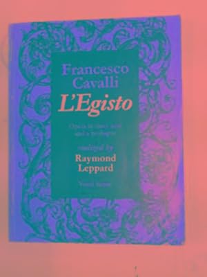 Seller image for L'Egisto: opera in three acts and a prologue for sale by Cotswold Internet Books