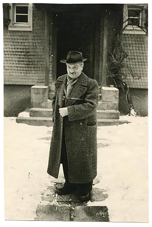 Martin Heidegger in front of his Freiburg house, c. 1952.
