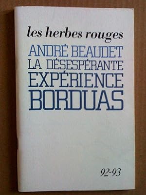 Bild des Verkufers fr La Dsesprante Exprience Borduas zum Verkauf von Livresse