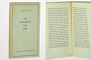 Bild des Verkufers fr Das Sakrament der Ehe. 2. Aufl. zum Verkauf von Antiquariat Lehmann-Dronke