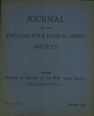 Seller image for Journal of the English Folk Dance & Song Society (Vol. 6, No. 1), Including Reprint of Jounal of the Folk Song Society No. 4 (1902) Part 1 for sale by Masalai Press