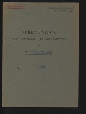 Imagen del vendedor de Publicaciones, cargos y nombramientos de caracter cientifico. 1895-1927. a la venta por Antiquariat Bookfarm