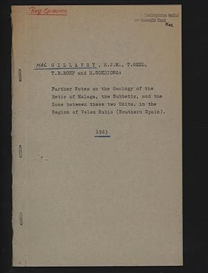 Immagine del venditore per Further Notes on the Geology of the Betic of Malaga, the Subbetic, and the Zone Between these two Units, in the Region of Velez Rubio (Southern Spain). venduto da Antiquariat Bookfarm