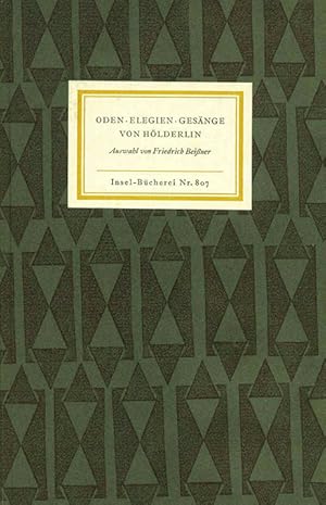 Oden, Elegien, Gesänge. Auswahl u. Nachwort von Friedrich Beißner. (= Insel-Bücherei 807).