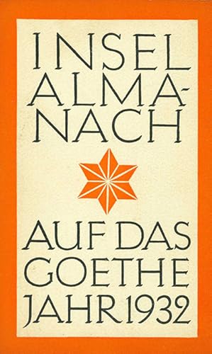 Seller image for auf das Goethejahr 1932. for sale by ANTIQUARIAT MATTHIAS LOIDL