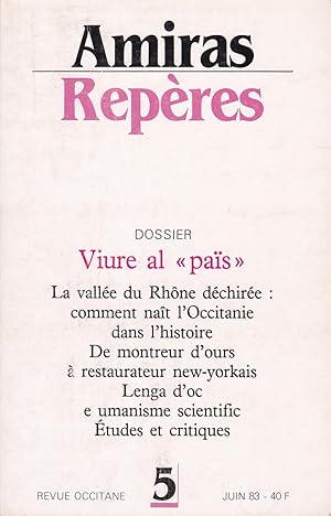 Bild des Verkufers fr Amiras n5 - Repres occitan zum Verkauf von Pare Yannick
