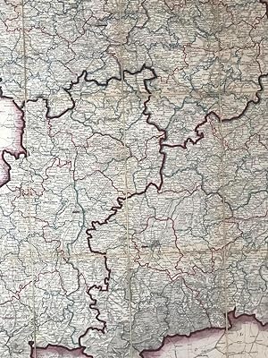 Statistische Karte vom Knigreich Bayern, Zugleich bersichts- und Post-Karte von ...
