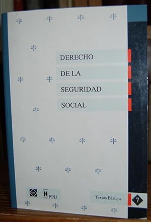 Image du vendeur pour DERECHO DE LA SEGURIDAD SOCIAL mis en vente par Fbula Libros (Librera Jimnez-Bravo)