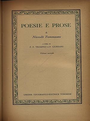 Bild des Verkufers fr Poesie e prose vol. 2 zum Verkauf von Librodifaccia