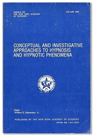 Bild des Verkufers fr Conceptual and Investigative Approaches to Hypnosis and Hypnotic Phenomena zum Verkauf von Lorne Bair Rare Books, ABAA