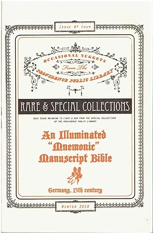 Seller image for An Illuminated "Mnemonic" Manuscript Bible, Germany 15th Century - Occasional Nuggets from the Rare & Special Collections of the Providence Public Library (Winter 2010, Issue No. Four) for sale by Manian Enterprises