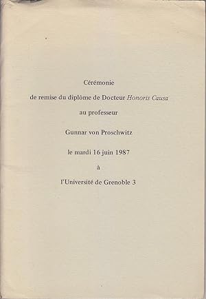 Seller image for SUEDE Honoris Causa GUNNAR VON PROSCHWITZ 1987 Beaumarchais SGARD DONNARD for sale by CARIOU1
