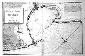 Bild des Verkufers fr Plan du Port de Genes en Italie" - Genova porto Italia map carte Karte Hafen harbour port zum Verkauf von Antiquariat Steffen Vlkel GmbH