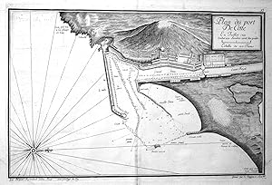 Bild des Verkufers fr Plan du port De Cette" - Sete Languedoc havre map carte Karte Hafen harbour port zum Verkauf von Antiquariat Steffen Vlkel GmbH