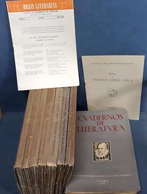 CUADERNOS DE LITERATURA, 24 números, 12 vols en VIII Tomos (Completo) + Hojas literarias, 2 plieg...