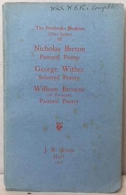 Seller image for PASTORAL POEMS; Selected Poetry; Pastoral Poetry. for sale by Alex Alec-Smith ABA ILAB PBFA