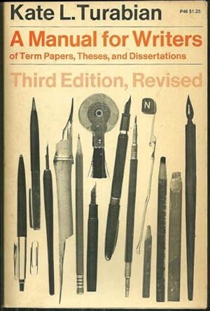 Bild des Verkufers fr MANUAL FOR WRITERS OF TERM PAPERS, THESES, AND DISSERTATIONS zum Verkauf von Gibson's Books