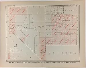 Map of Nevada and Utah, Showing Progress of Topographic Surveying and Primary Control