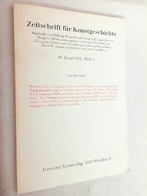 Bild des Verkufers fr Zeitschrift fr Kunstgeschichte; 45. Band 1982, Heft 2 zum Verkauf von Versandantiquariat Christian Back