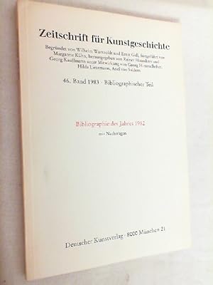 Image du vendeur pour Zeitschrift fr Kunstgeschichte; 46. Band 1983, Bibliographischer Teil mis en vente par Versandantiquariat Christian Back