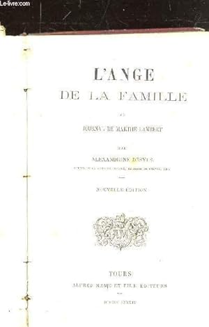 Seller image for L'ANGE DE LA FAMILLE OU JOURNAL DE MARTHE LAMBERT for sale by Le-Livre