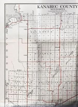 STANDARD MAP OF KANABEC COUNTY, MINNESOTA: Showing State Trunk Highways and other Improved Roads ...