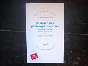 Seller image for Histoire des philosophies juives ; De l'poque biblique  Franz Rosenzweig for sale by Librairie Brjon