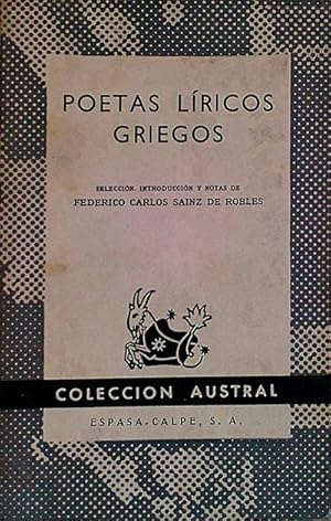 Seller image for Poestas lricos Griegos for sale by LibroUsado | TikBooks