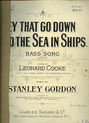 Immagine del venditore per They That Go Down To The Sea In Ships | Bass Song [Vintage Piano Sheet Music] in E flat venduto da Little Stour Books PBFA Member