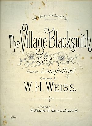 Image du vendeur pour The Village Blacksmith [Vintage Piano Sheet Music] in C mis en vente par Little Stour Books PBFA Member