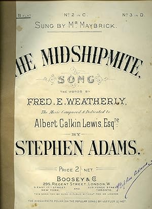 Immagine del venditore per The Midshipmite (Midshipmate) [Vintage Piano Sheet Music] in B flat venduto da Little Stour Books PBFA Member