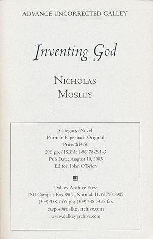 Seller image for Inventing God for sale by Good Books In The Woods