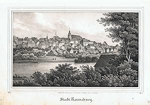 Stadt Ronneburg. Lithographie