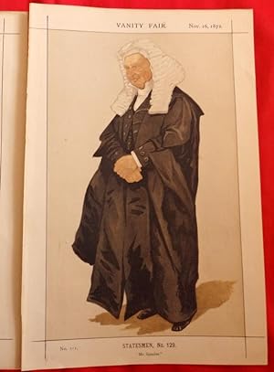 Imagen del vendedor de Mr Speaker". Vanity Fair Lithograph No 211 Nov 16th 1872. a la venta por Colophon Books (UK)